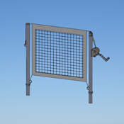 Poteau pickleball intérieur acier peint vert 1.900 po