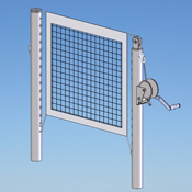 Poteau pickleball intérieur acier peint noir 3 po