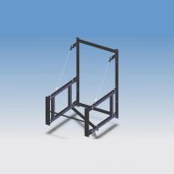 Structure de basket pliante de côté au mur