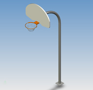 Structure de basketball extérieur 4-1/2 po