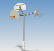 Structure de basketball triple 5-1/2 po 