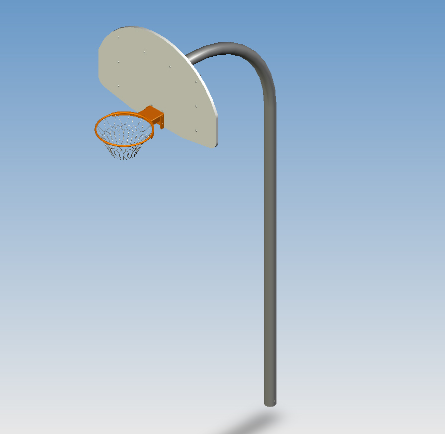 Structure de basketball extérieur 4&nbsp;po