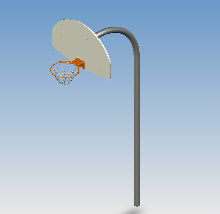 Structure de basketball extérieur 4-1/2&nbsp;po