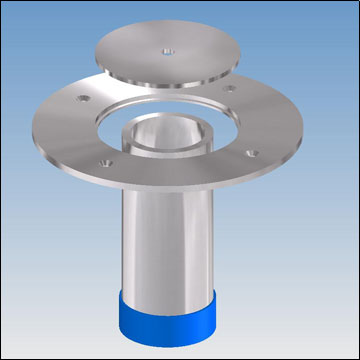 Ancrage en acier flottant zinc