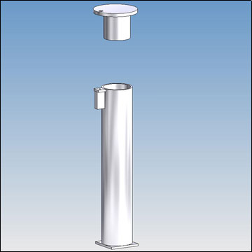 Ancrage volleyball de plage 2–⅜ po avec couvercle qui barre