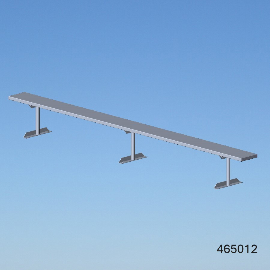 Banc de joueur aluminium 12&nbsp;pieds sans dossier