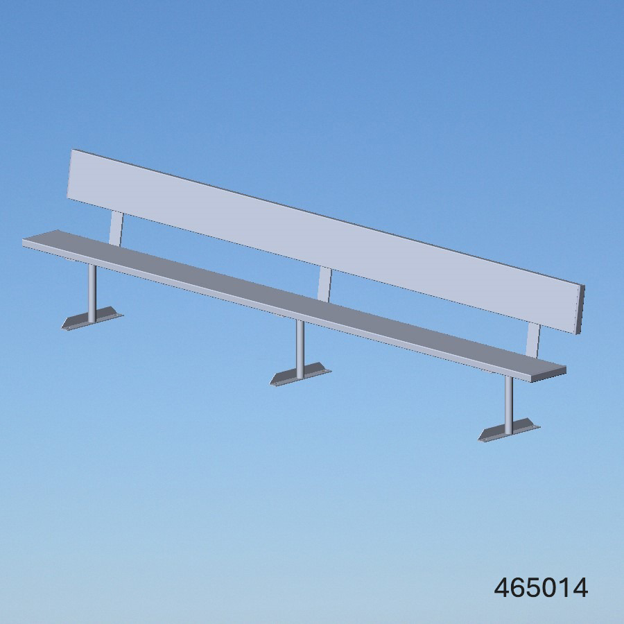 Banc de joueur aluminium 12&nbsp;pieds avec dossier