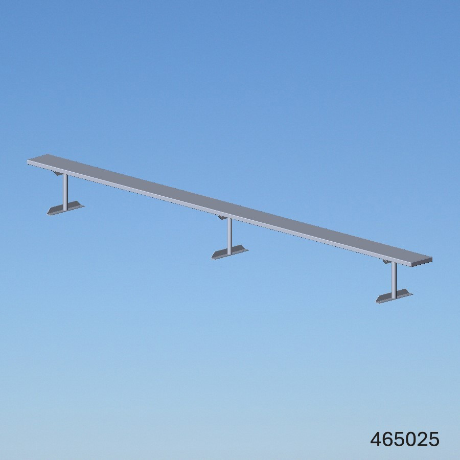 Banc de joueur aluminium 15&nbsp;pieds sans dossier