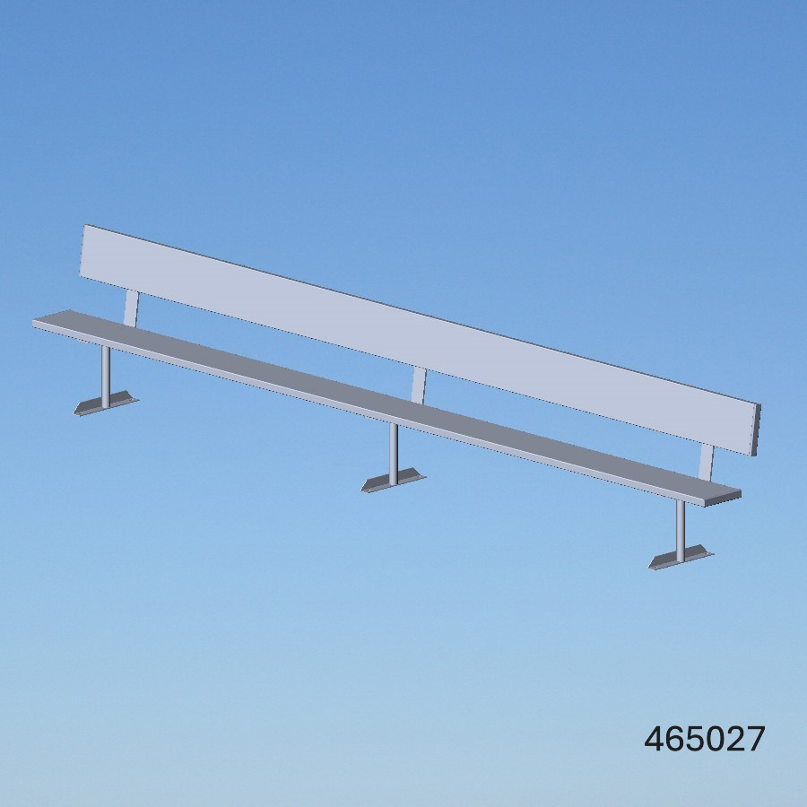 Banc de joueur aluminium 15&nbsp;pieds avec dossier