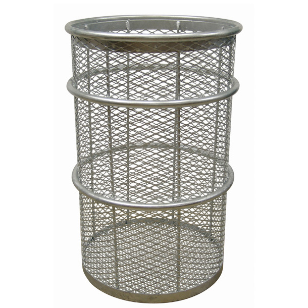Panier à rebuts en acier déployé 55&nbsp;gallons