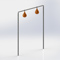 Structure ballon poing double galvanisé démontable avec virole HDPE