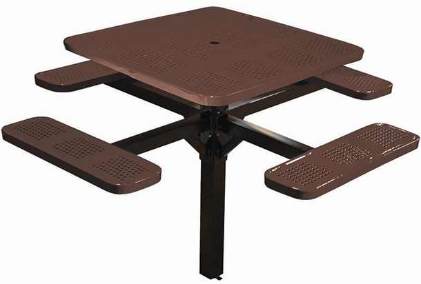 Table carrée à coins arrondis portable 46&nbsp;pouces